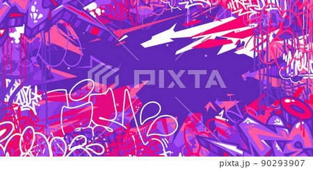 Abstract Urban Street Art Graffiti Style Vector Illustration Background Template Abstract Urban Street Art Graffiti Style Vector Illustration Background Template 90293907