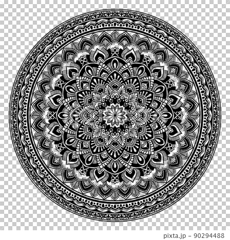 Mandala art (geometric patterns, flowers, lines) 90294488
