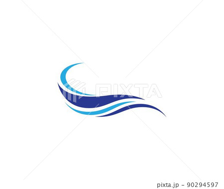 Wave symbol illustration Wave symbol illustration 90294597