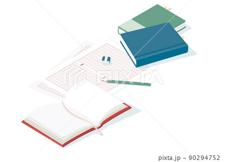 読書感想文のイメージのベクターイラスト 読書感想文のイメージのベクターイラスト 90294752