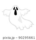 Halloween cartoon scary ghost 90295661