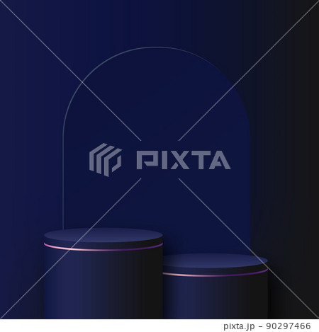 Abstract studio room with blue color pedestal podium. Vector Abstract studio room with blue color pedestal podium. Vector 90297466
