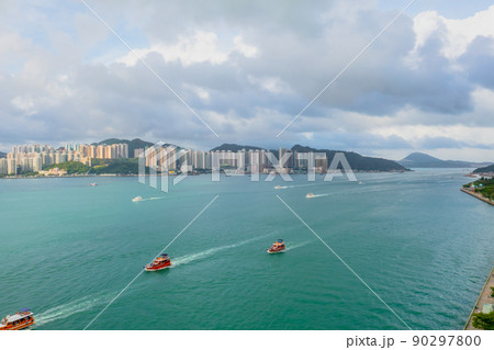 The landscape of the Victoria Harbour East, hk 28 May 2022 The landscape of the Victoria Harbour East, hk 28 May 2022 90297800