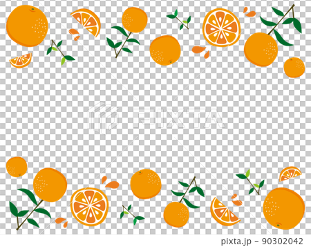 帶有樹枝和切口的橙色時尚框架設計 90302042