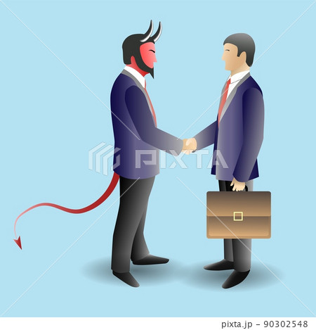 Devil deal concept vector illustration 90302548