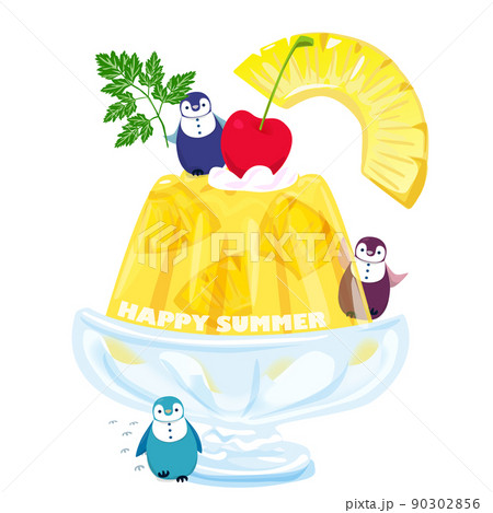 ゼリーと赤ちゃんペンギン 90302856