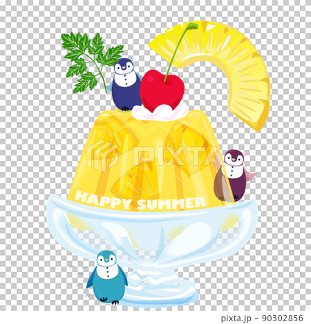 ゼリーと赤ちゃんペンギン 90302856