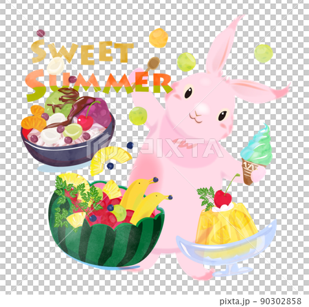 All-you-can-eat sweets and sweet rabbit summer pink 90302858