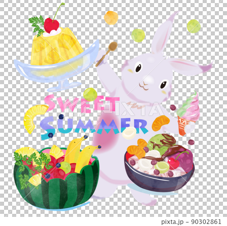 All-you-can-eat sweets and sweet rabbit summer purple 90302861