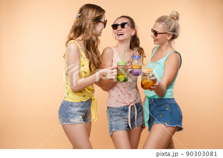 Sweet Life. Three beautiful slender women in 90303081