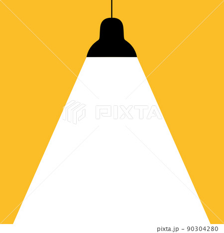 Desktop electric lamp flat design on yellow 90304280