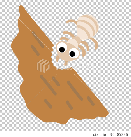 Pop flat illustration of termites eating trees 90305286