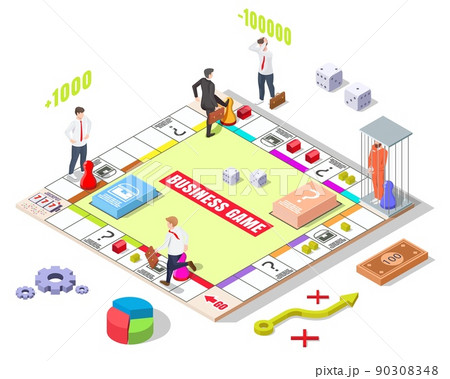 Business game and businesspeople on board vector Business game and businesspeople on board vector 90308348
