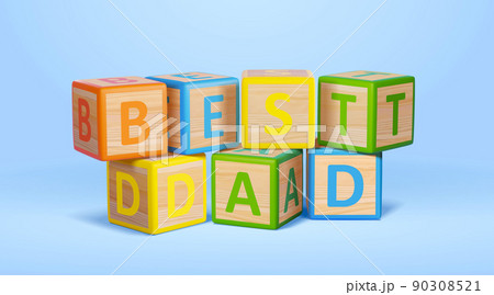 3d best dad wooden letter blocks 3d best dad wooden letter blocks 90308521
