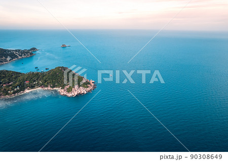 Koh Tao in Thailand,Evening tropical island scenery 90308649