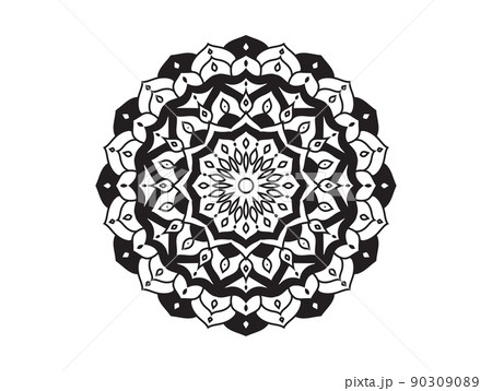 Circle pattern in the form of mandala for Henna, Mehndi, tattoos, decorative ornaments in ethnic oriental style, coloring book pages. Circle pattern in the form of mandala for Henna, Mehndi, tattoos, decorative ornaments in ethnic oriental style, coloring book pages. 90309089