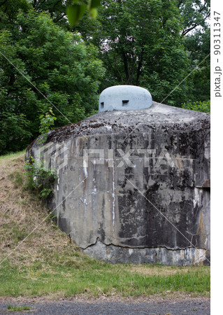 Reinforced concrete bunker from world war II 90311347