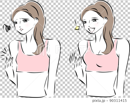 Women who care about bust size before and after 90311415