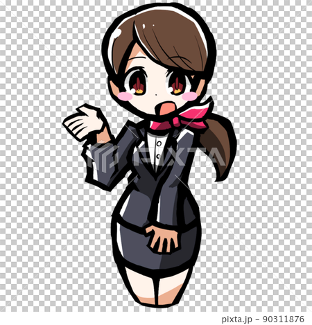 卡通風格的客艙服務員 90311876