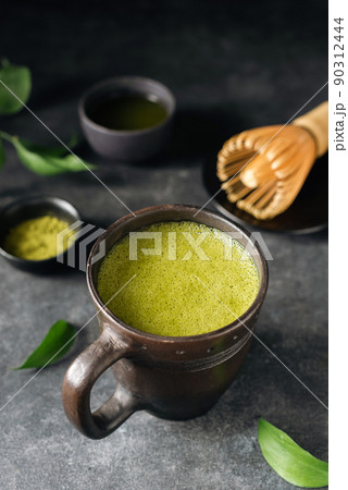 Cup of green matcha tea Cup of green matcha tea 90312444