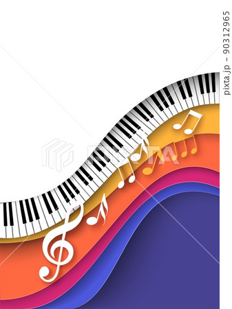 Piano keyboard and note music abstract background 90312965