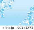氷をイメージした水彩風コラージュ 90313273