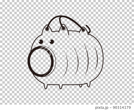 Pig-shaped mosquito coil incense holder made of pottery 90314179