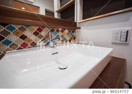 造作の洗面化粧台 90314757