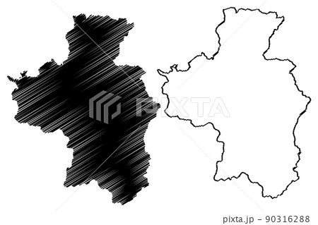 Pratapgarh district (Rajasthan State, Republic of India) map vector illustration, scribble sketch Pratapgarh map Pratapgarh district (Rajasthan State, Republic of India) map vector illustration, scribble sketch Pratapgarh map 90316288