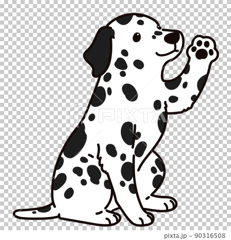 用主線揮舞的簡單可愛的達爾馬提亞插圖 用主線揮舞的簡單可愛的達爾馬提亞插圖 90316508