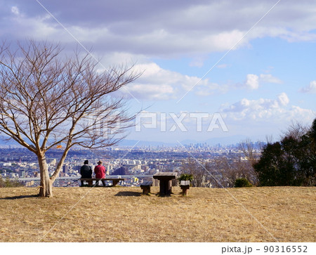 北雲雀きずきの森のみはらし広場からの眺め(兵庫県宝塚市) 北雲雀きずきの森のみはらし広場からの眺め(兵庫県宝塚市) 90316552
