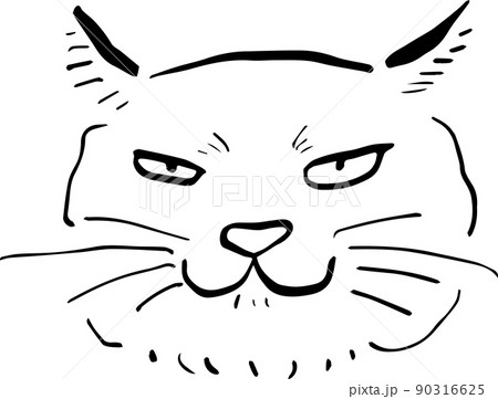 にやりと笑う猫　イラスト　ベクター 90316625