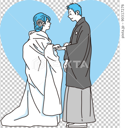 婚紗照_和服_同心_青色 婚紗照_和服_同心_青色 90317276