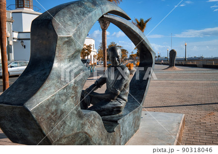 Monument installed on Arrecife seafront of Lanzarote 90318046