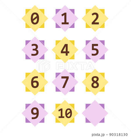 数字のアイコン　0番から10番のセット 90318130