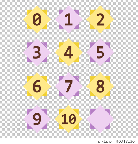 数字のアイコン　0番から10番のセット 90318130