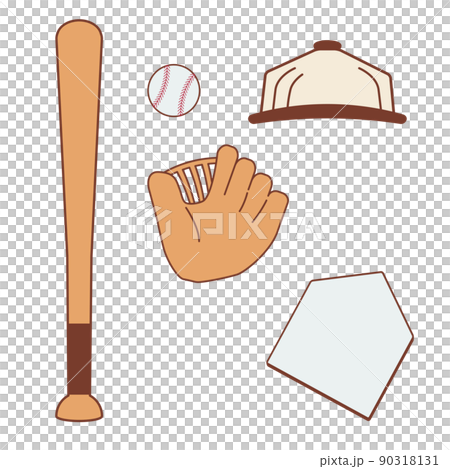 バットとボール　野球の道具のセット 90318131