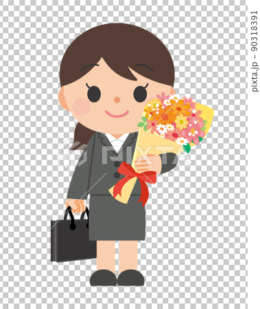 Retired female office worker 90318391