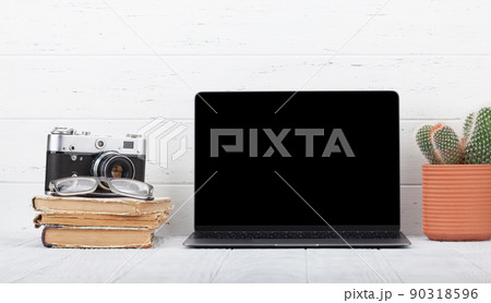 Laptop with black screen Laptop with black screen 90318596