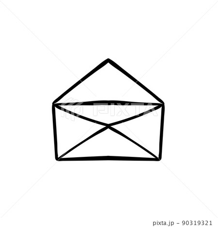 Illustration of envelope on white background. Illustration of envelope on white background. 90319321