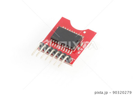 Real time clock module module isolated on white background 90320279