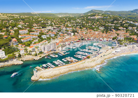 Aerial view of Cassis near Marseille, Provence, France Aerial view of Cassis near Marseille, Provence, France 90320721