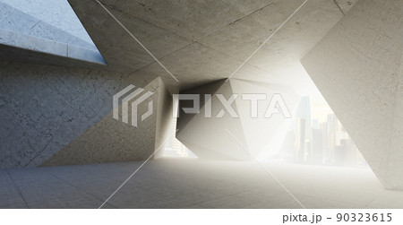 3d contemporary triangle shape design building interior 3d contemporary triangle shape design building interior 90323615