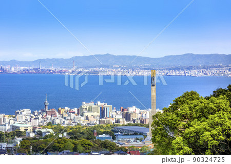 別府湾眺望と別府市・大分市街地 別府湾眺望と別府市・大分市街地 90324725