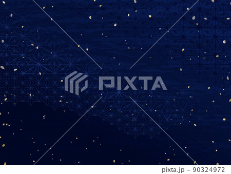 麻の葉柄をアレンジした和風ベクター素材 90324972