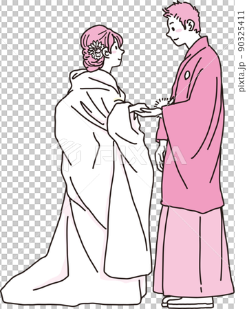 婚紗照_和服_2色_洋紅色 90325411