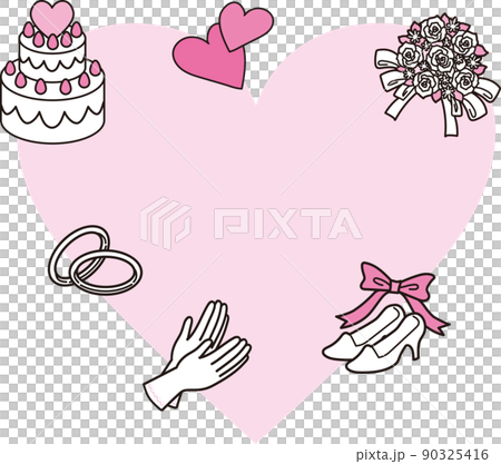 Wedding image_2 Color_Magenta_Hearts and accessories 90325416