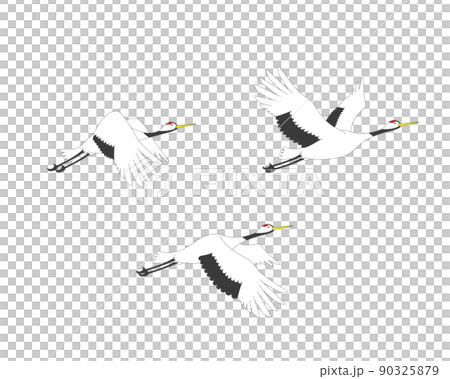 三台起重機飛行的矢量圖解 90325879