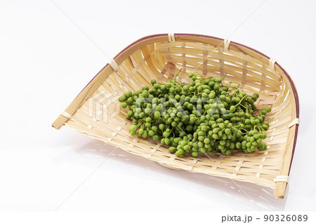 ざるに乗せた実さんしょう 90326089