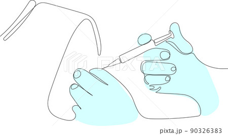Medicine doctor and vaccine dose 90326383